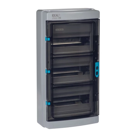 Kanlux falon kívüli lakáselosztó 3x12 36 modul IP65 KDB elosztódoboz IK 10 KDB-IP65 38455