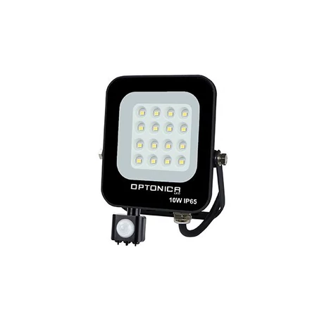 Optonica LED reflektor mozgásérzékelővel fekete 10W 900lm 6000K hideg fehér IP65 5771