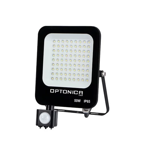 Optonica LED reflektor mozgásérzékelővel fekete 50W 4500lm 6000K hideg fehér IP65 5780