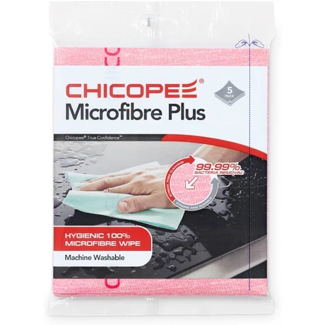 Microfibre Plus mikroszálas törlőkendő 34x40cm piros 5db