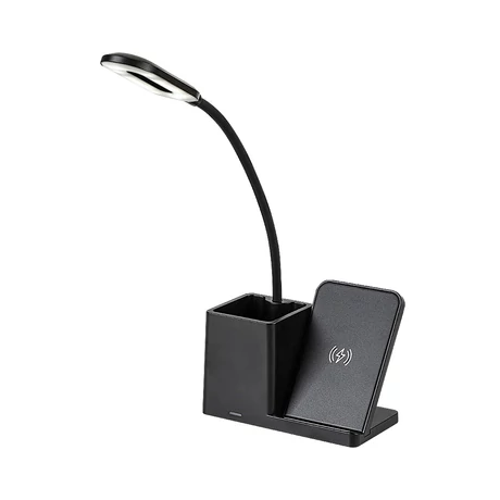 Rábalux Cerie asztali led lámpa 4W 200Lm 3000-4000-6500 fekete vezeték nélküli töltés 74232