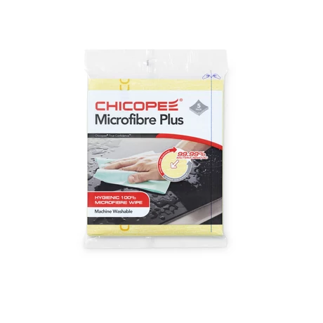 Chicope Törlőkendő Microfibre Plus mikroszálas 34x40cm sárga 5db