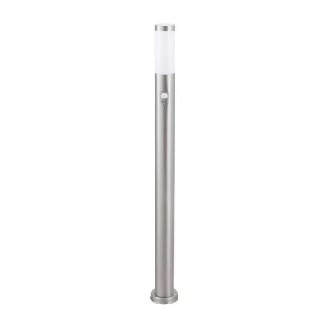 Rábalux Inox torch kültéri állólámpa mozgásérzékelővel szatin króm IP44 8268