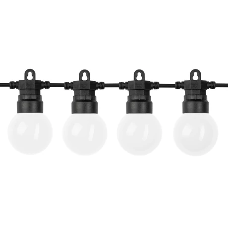 Optonica napelemes szolár LED fényfüzér 10m 20db LED 128lm 2700K IP65 9092