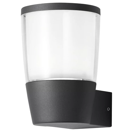 Optonica kültéri LED fali lámpa fekete 7W 490lm 3000K meleg fehér IP54 9343