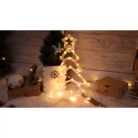Tracon LED karácsonyi ablakdísz fenyőfa elemes meleg fehér CHRAT30WW