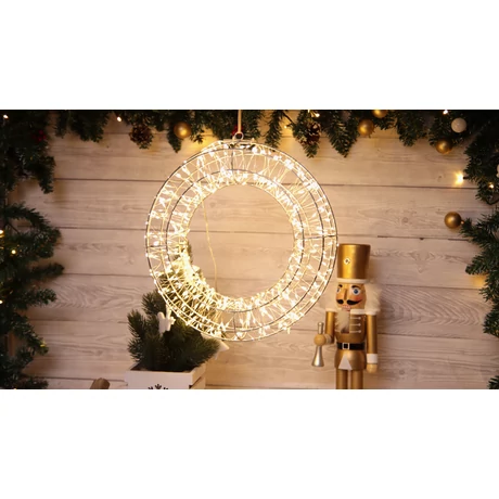 Tracon LED karácsonyi koszorú meleg fehér CHRC480WW