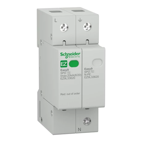 Schneider túlfeszültség levezető T2 20kA 1P+N Easy9 Pro EZ9L33620