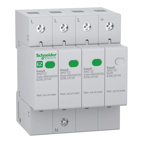 Schneider túlfeszültség levezető T2 45kA 3P+N Easy9 Pro EZ9L33745