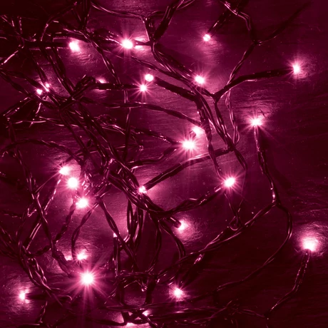 Somogyi LED-es beltéri fényfüzér pink 50 LED KII 50/P