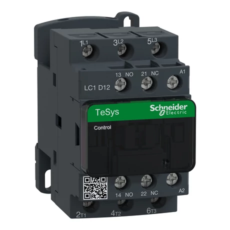 LC1-D mágneskapcsoló 12A/5,5kW 24V AC 1Z+1NY (400V, AC3) csavaros 50Hz TeSys D LC1D12B5 Schneider