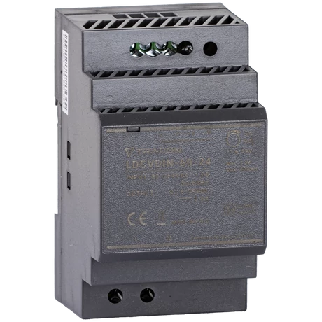 Tracon sínre szerelhető led tápegység szabályozható DC kimenettel 90-264V 1,2A/DC24V 2,5A/60W LDCVDIN-60-24