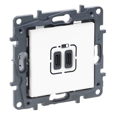Legrand Niloé Step 2xUSB-C töltőaljzat 5V 3A 15W fehér 863139
