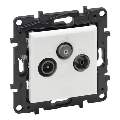 Legrand Niloé Step TV-R-SAT csillagpontos csatlakozóaljzataljzat 1,5 dB fehér 863180