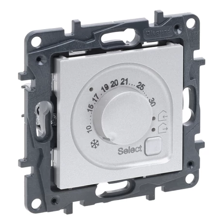 Legrand Niloé Step szobatermosztát 8A alumínium 863341