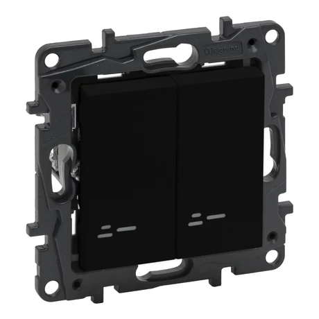 Legrand Niloé Step 105 csillárkapcsoló jelzőfénnyel fekete 10AX 863515