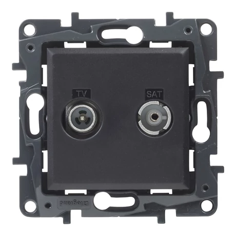 Legrand Niloé Step TV-R-SAT végzáró csatlakozóaljzat 10 dB fekete 863579