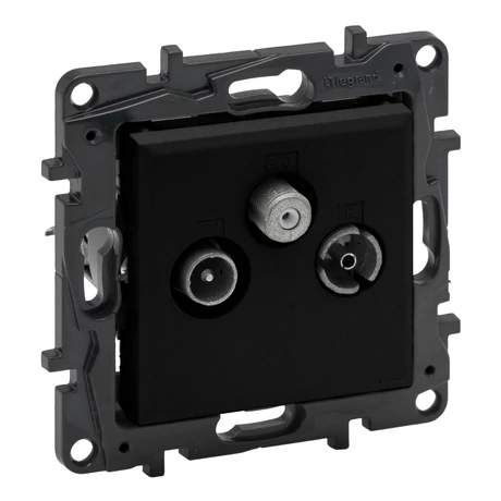Legrand Niloé Step TV-R-SAT csillagpontos csatlakozóaljzat 1,5 dB fekete 863580