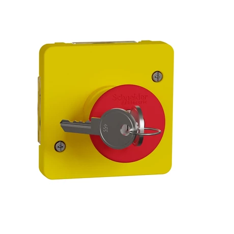 Schneider Electric MUREVA Styl kulcsos vészleállító piros/sárga  MUR35052
