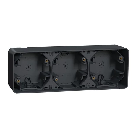 Schneider Electric MUREVA Styl hármas kiemelő doboz vízszintes antracitszürke MUR37713