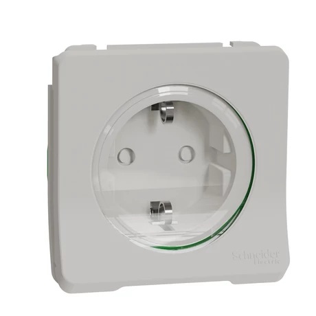 Schneider Electric MUREVA Styl 2p+f csatlakozóaljzat biztonsági zsaluval csapófedéllel csavaros polárfehér MUR39135