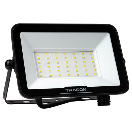 Tracon LED fényvető reflektor SAMSUNG chippel,mozgásérzékelő csatlakozóval 30W, 4000K, IP54, 3000lm, RSMDSU30W