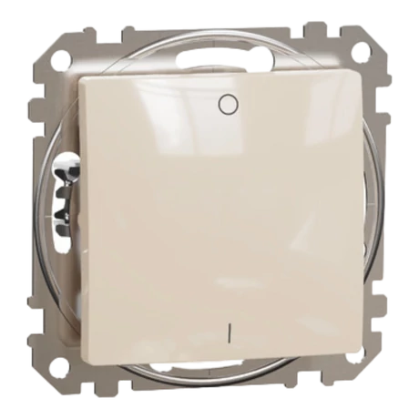 Schneider Sedna Design 102 kétpólusú kapcsoló keret nélkül bézs SDD112102