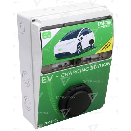 Tracon Elektromos E-AUTÓ 22kW töltőállomás védelemmel TECS302