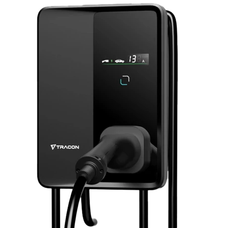Tracon elektromos autó E-autó töltőállomás 3×32A/400V 22kW Type2 Csatlakozó dugóval TECS303P