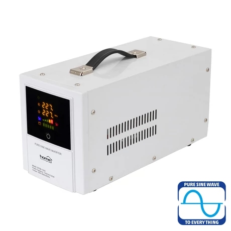Home UPS 1000 szünetmentes táp- és feszültségstabilizátor 1000 VA látszólagos teljesítmény 140-275V bemenő hálózati feszültséghez UPS 1000