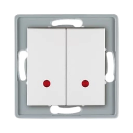 Aling-Conel PRESTIGE 105 csillárkapcsoló jelzőfényes 10A keret nélkül fehér 6026.0