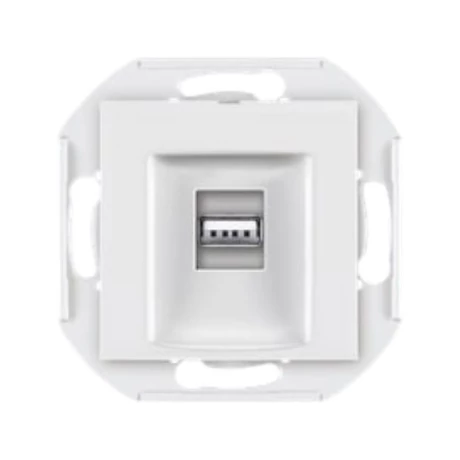 Aling-Conel PRESTIGE 1xUSB csatlakozó aljzat 2.0 szabvány nem töltő Keystone keret nélkül fehér 60162.0