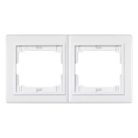 Aling-Conel PRESTIGE 2-es (kettes) keret vízszintes komplett fehér 6701.00