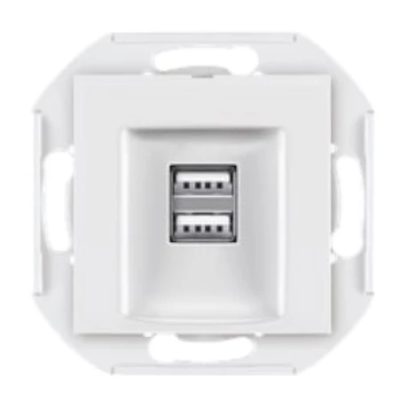 Aling-Conel PRESTIGE 2xUSB töltő csatlakozó aljzat 21 A 5V= keret nélkül fehér 60161.0