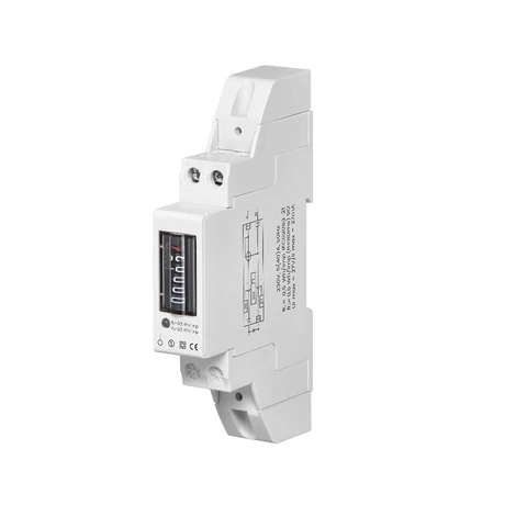 Anco fogyasztásmérő 1 fázisú 5(40)A elektromechanikus DIN sínre szerelhető 321688