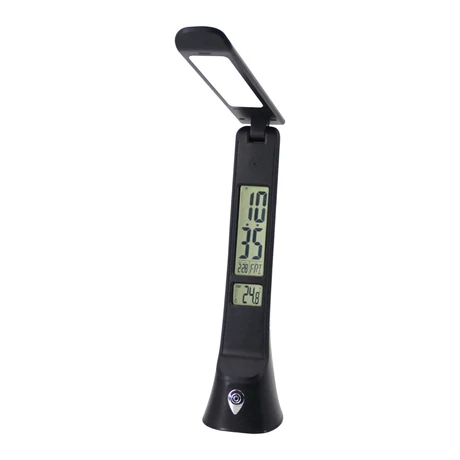 Avide Hugo LED asztali lámpa bőrhatású fekete naptár 6W 300 Lm 5000K ABLDLC-6W-B-HG