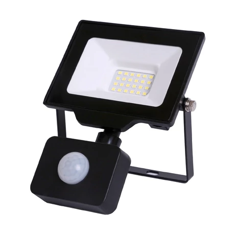 Avide Slim LED reflektor mozgásérzékelős 20W 6400K fekete IP44 ABLRFLCW-20W-PIR