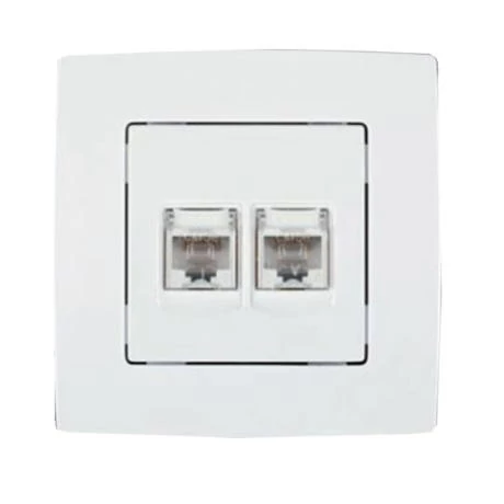 ELMARK City 2xRJ45 white metal