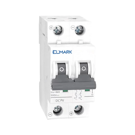 Elmark kismegszakító PV rendszerekhez DC 2P C 10A 6kA 500V MCB DC62 41265