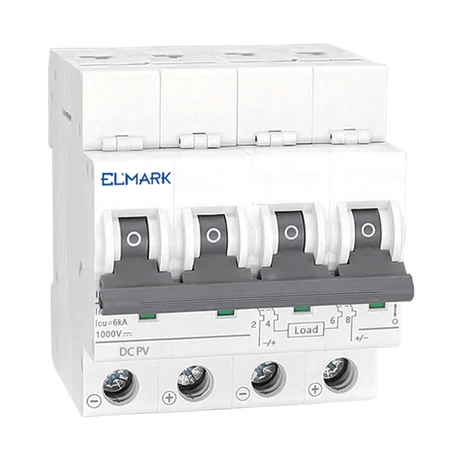 Elmark kismegszakító PV rendszerekhez DC 4P C 13A 6kA 1000V MCB DC64 41566