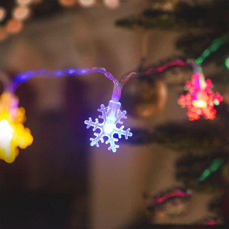 Family LED fényfüzér jégkristály 2,3 m 20 LED multicolor 3xAA 58215