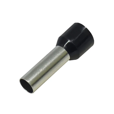 GMV érvéghüvely szigetelt 6mm2 fekete 18mm 100db/csomag GME6018