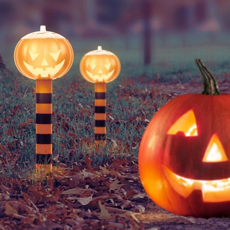 Halloween LED-es szolár lámpa töklámpás 11374C