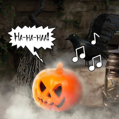 Halloween LED-es töklámpás hangeffekttel 58111
