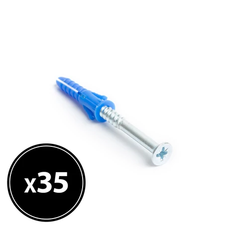 Tipli + csavar - 6 x 30 mm - 35 db / csomag 04825A