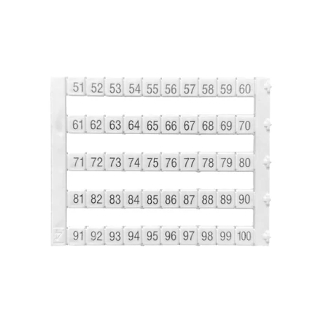 IMO sorkapocs jelölő címke 51-100 fehér 5x5 mm MT5-51-100