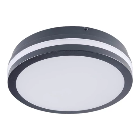 Kanlux Beno LED mennyezeti lámpa kerek fekete 18W 1400lm 4000K IP54 mozgásérzékelővel 32948