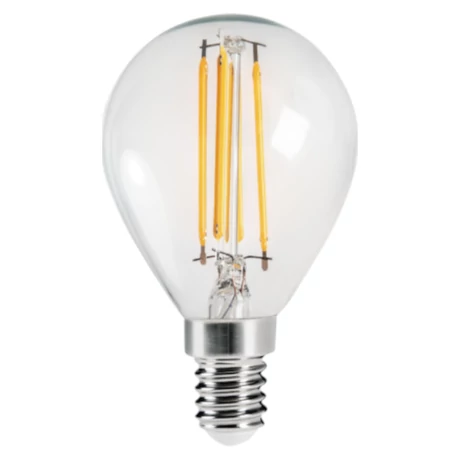 Kanlux LED filament izzó kisgömb E14 4,5W 2700K 470lm G45 XLED 29624