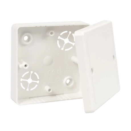 Kopos Kolin kötődoboz fedéllel kábelcsatornához 81x81x16mm fehér LK 80R/2_HB
