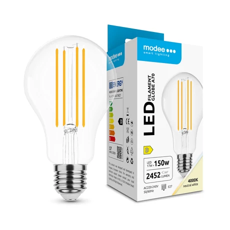 Modee LED izzó filament E27 17W 2452lm 4000K A70 ML-A70F4000K17WE27